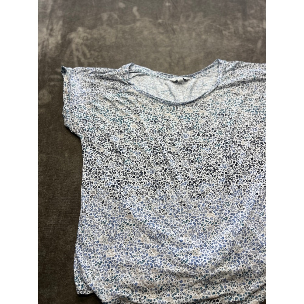 Lucky Brand Womens Floral Print Short‎ Sleeve Tunic Top Size Medium